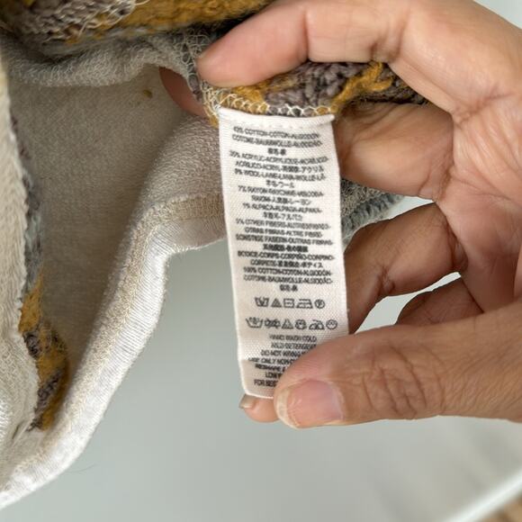 Free People Beautiful Sinner Pullover Sweater Long Sleeve Ivory Wool Boho Medium - Picture 4 of 8